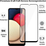 Screenprotector geschikt voor Samsung A02s - FullGuard Glas Screen Protector
