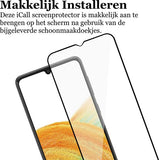 Screenprotector geschikt voor Samsung Galaxy A33 - Gehard Glas Beschermglas Tempered Glass Volledig Dekkende Screen Protector