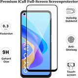 Screenprotector geschikt voor Oppo A76 - Gehard Glas Beschermglas Tempered Glass Volledig Dekkende Screen Protector