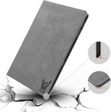 Samsung Galaxy Tab A 10.1 2019 Hoes - Canvas Eco Leer Book Case - iCall - Grijs