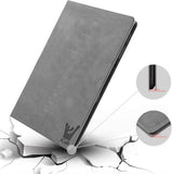 Apple iPad Mini 5 (2019) Hoes - Canvas Eco Leer Smart Book Case Hoesje - iCall - Grijs