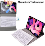 iPad 10.9 2022 Hoes met Toetsenbord - Keyboard Book Case Cover Hoesje Rosegoud