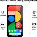 1x Screenprotector geschikt voor Google Pixel 5 - Glas Tempered Screen Protector Full Screen