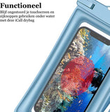Waterdichte Telefoonhoesjes Drijvend - Universele Drybag Onderwater Blauw