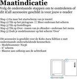 Hoes geschikt voor Kobo Libra 2 - Book Case Premium Sleep Cover Leer Hoesje met Auto/Wake Functie - Blauw