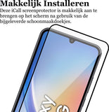 Screenprotector geschikt voor Samsung Galaxy A34 - Gehard Glas Screen Protector FullGuard