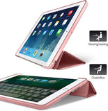 iPad 2019 / 2020 / 2021 Hoes Smart Cover - 10.2 inch - Trifold Book Case Leer Tablet Hoesje Roségoud