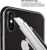 Camera Lens Screenprotector geschikt voor Apple iPhone Xs / X Glazen Gehard | Case Friendly | Tempered Glass - van iCall