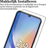 Screenprotector geschikt voor Samsung Galaxy A34 - Gehard Glas Beschermglas Tempered Glass Screen Protector