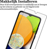 Screenprotector geschikt voor Samsung A03 - Gehard Glas Beschermglas Tempered Glass Screen Protector