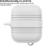 Waterdichte Hoesje geschikt voor Airpods 1 / Airpods 2 - Shock Proof Siliconen Waterproof Case Cover Hoes Wit