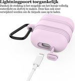 Waterdichte Hoesje geschikt voor Airpods 1 / Airpods 2 - Shock Proof Siliconen Waterproof Case Cover Hoes Roze