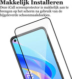 Screenprotector geschikt voor Oppo A76 - Gehard Glas Beschermglas Tempered Glass Volledig Dekkende Screen Protector