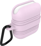 Waterdichte Hoesje geschikt voor Airpods 1 / Airpods 2 - Shock Proof Siliconen Waterproof Case Cover Hoes Roze
