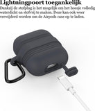 Waterdichte Hoesje geschikt voor Airpods 1 / Airpods 2 - Shock Proof Siliconen Waterproof Case Cover Hoes Zwart