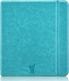 Hoes geschikt voor Kobo Libra H2O - Book Case Premium Sleep Cover Leer Hoesje met Auto/Wake Functie - Blauw