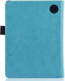 Hoes geschikt voor Kobo Sage - Book Case Premium Sleep Cover Leer Hoesje met Auto/Wake Functie - Blauw
