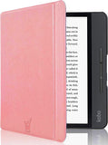 Hoes geschikt voor Kobo Forma - Book Case Premium Sleep Cover Leer Hoesje met Auto/Wake Functie - Roze