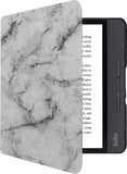 Hoes geschikt voor Kobo Sage - Book Case Premium Sleep Cover Leer Hoesje met Auto/Wake Functie - Marmer
