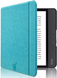 Hoes geschikt voor Kobo Forma - Book Case Premium Sleep Cover Leer Hoesje met Auto/Wake Functie - Blauw