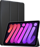 iPad Mini 6 Hoes 8.3 Inch 2021 - Trifold Book Case voor Apple iPad Mini 6 8.3 (2021) - Smart Cover iPad Mini 6 - Zwart
