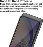 Privacy Screenprotector geschikt voor Samsung Galaxy A54 - Glas Screen Protector FullGuard