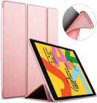 iPad 2019 / 2020 / 2021 Hoes Smart Cover - 10.2 inch - Trifold Book Case Leer Tablet Hoesje Roségoud