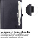 iPad Air 10.5 (2019) Hoes - Smart Book Case Leer Luxe Hoesje - iCall - Zwart