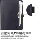 Apple iPad 2/3/4 Hoes Zwart Book Case Leer Luxe Hoesje - Smart Cover Case van iCall