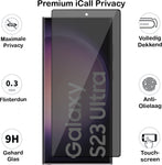 Privacy Screenprotector geschikt voor Samsung Galaxy S23 Ultra - Glas Screen Protector FullGuard