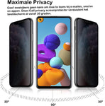 Privacy Screenprotector geschikt voor Samsung A21s - FullGuard Glas Screen Protector
