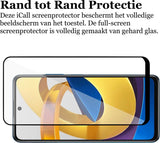Screenprotector geschikt voor Xiaomi Poco M4 Pro 5G - Glas Full Screen Protector