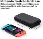 Case geschikt voor Nintendo Switch Case - Accessoires geschikt voor Nintendo Switch Hardcase Zwart Hoes
