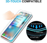 Screenprotector geschikt voor Apple iPhone Xs / X - Volledig Beeld Dekkend Tempered Glass Screen Protector Wit van iCall