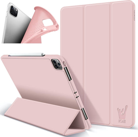 iPad Pro 2021 Hoes - iPad Pro 11 inch Hoes - iPad Pro 2021 Hoes Smart Book Case Hoesje Roze