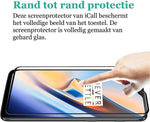Screenprotector geschikt voor OnePlus 6T Screenprotector Glazen Gehard | Full Screen Cover Volledig Beeld | Tempered Glass - van iCall