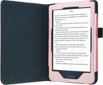 Hoes geschikt voor Kobo Sage - Book Case Premium Sleep Cover Leer Hoesje met Auto/Wake Functie - Roze