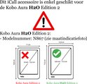 Hoes geschikt voor Kobo Aura H2O Edition 2 - Book Case Premium Sleep Cover Leer Hoesje met Auto/Wake Functie - Blauw