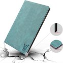 Apple iPad Air 10.5 (2019) Hoes - Canvas Eco Leer Smart Book Case Hoesje - iCall - Blauw