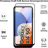 Screenprotector geschikt voor Samsung Galaxy A14 - Glas Screen Protector FullGuard