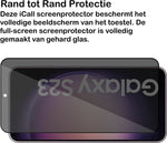 Privacy Screenprotector geschikt voor Samsung Galaxy S23 - Glas Screen Protector FullGuard