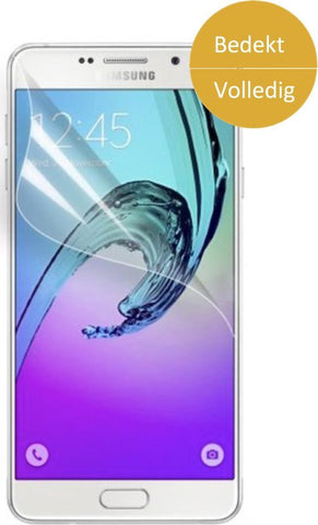 Screenprotector geschikt voor Samsung Galaxy A7 (2016) - Glas PET Folie Screenprotector Transparant 0.2mm 9H (Full Screen Protector)