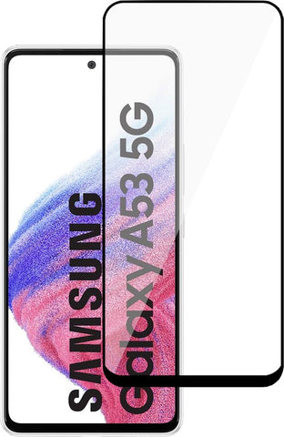 Screenprotector geschikt voor Samsung Galaxy A53 - Gehard Glas Beschermglas Tempered Glass Volledig Dekkende Screen Protector