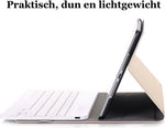 Samsung Tab A9 Plus Hoes met Toetsenbord - KeyGuard Book Case Cover Leer Roségoud