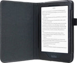 Hoes geschikt voor Kobo Libra 2 - Book Case Premium Sleep Cover Leer Hoesje met Auto/Wake Functie - Zwart