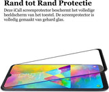 Screenprotector geschikt voor Samsung Galaxy M20 - Tempered Gehard Glas - Full Screen Volledig Beeld - iCall