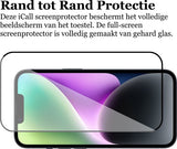 Screenprotector geschikt voor iPhone 14 Plus - Gehard Glas Beschermglas Tempered Glass Volledig Dekkende Screen Protector