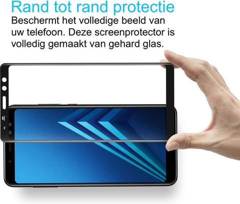 Screenprotector geschikt voor Samsung A8 2018 - Full Screen Protector Glas