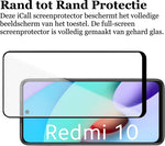 Xiaomi Redmi 10 - Beschermglas Full Screenprotector - Glas Screen Protector