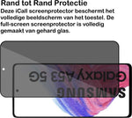 Privacy Screenprotector geschikt voor Samsung Galaxy A53 - Volledig Dekkende Gehard Glas Tempered Glass Screen Protector